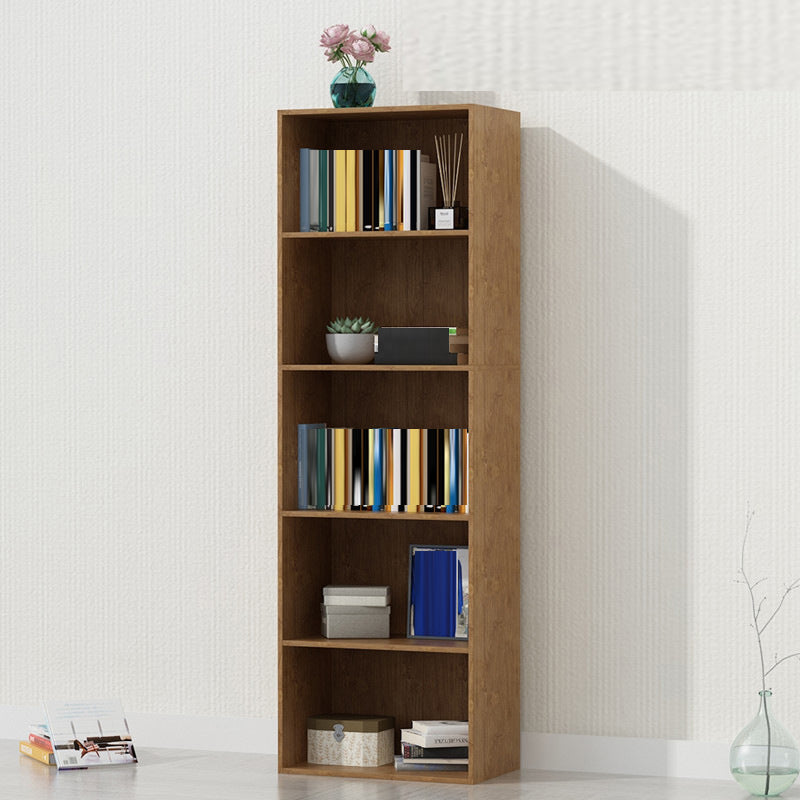 Closed Back Wooden Book Shelf Contemporary Shelf Bookcase for Home