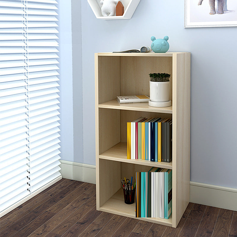 Closed Back Wooden Book Shelf Contemporary Shelf Bookcase for Home