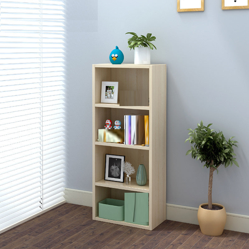 Closed Back Wooden Book Shelf Contemporary Shelf Bookcase for Home