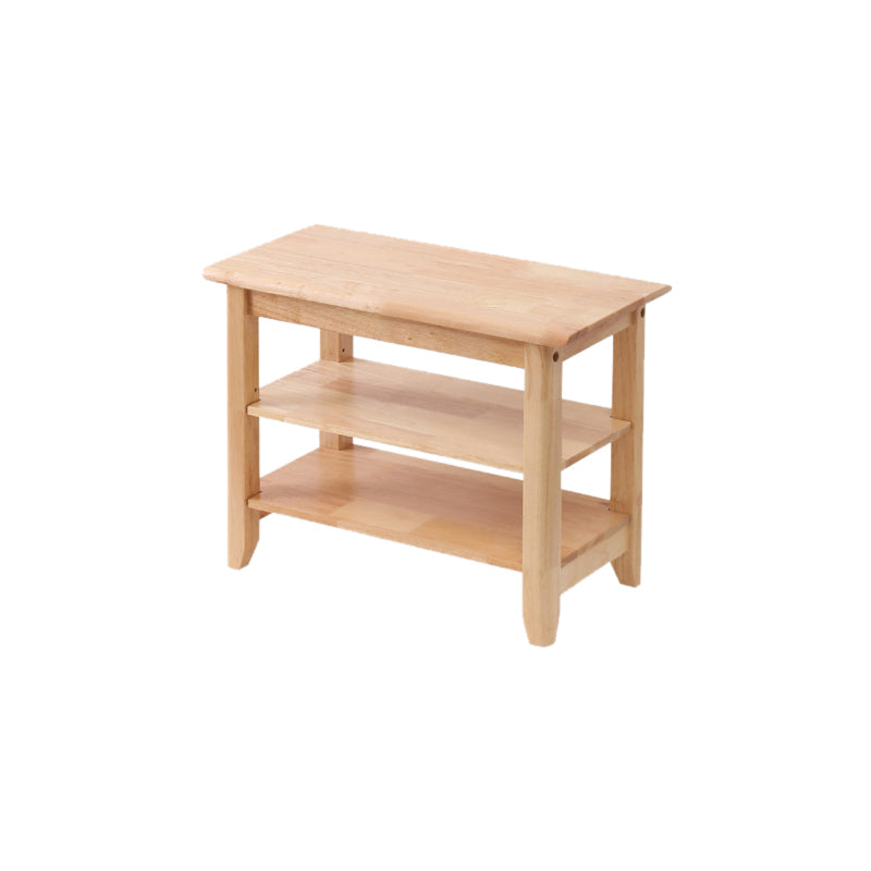 Contemporary Seating Bench Solid Wood Rectangle Bench with Storage