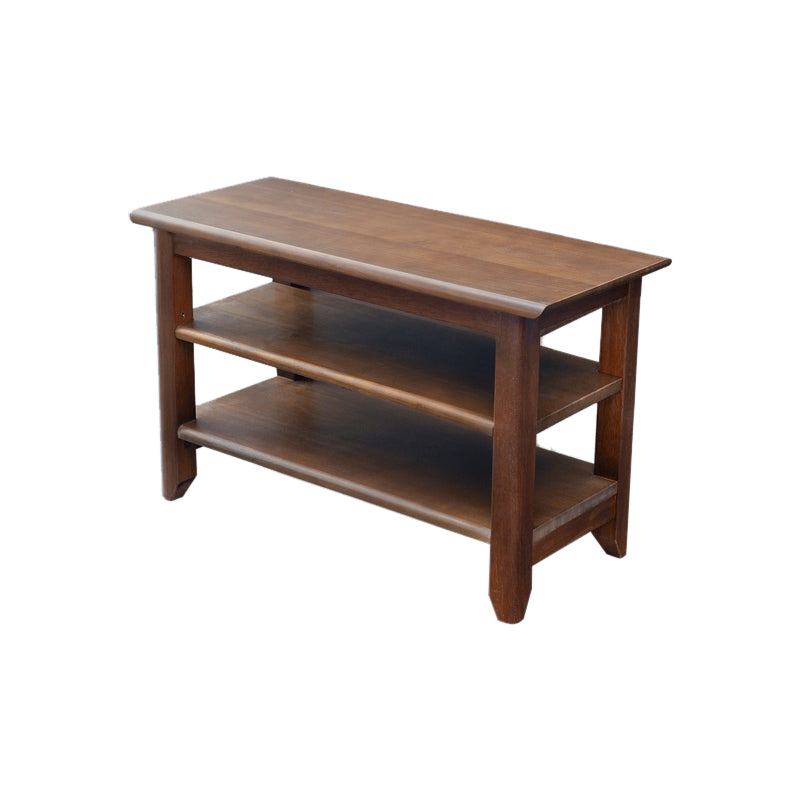 Contemporary Seating Bench Solid Wood Rectangle Bench with Storage