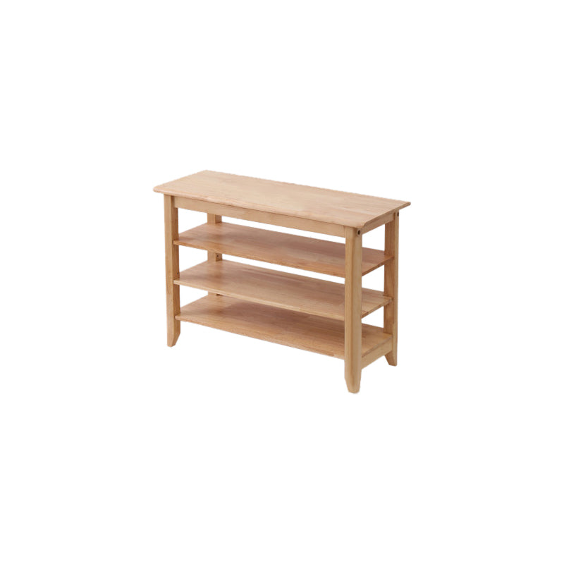 Contemporary Seating Bench Solid Wood Rectangle Bench with Storage