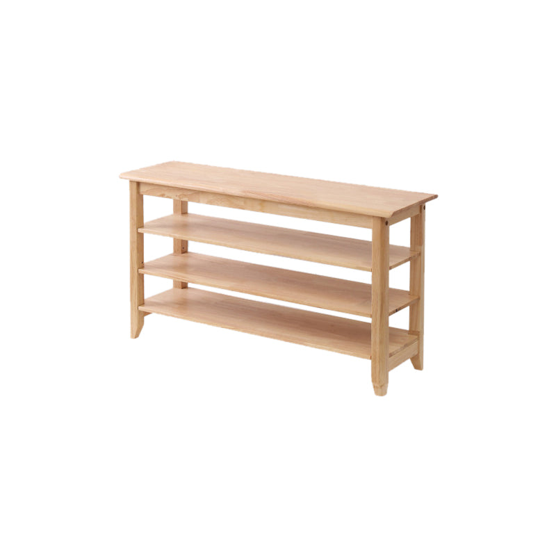 Contemporary Seating Bench Solid Wood Rectangle Bench with Storage