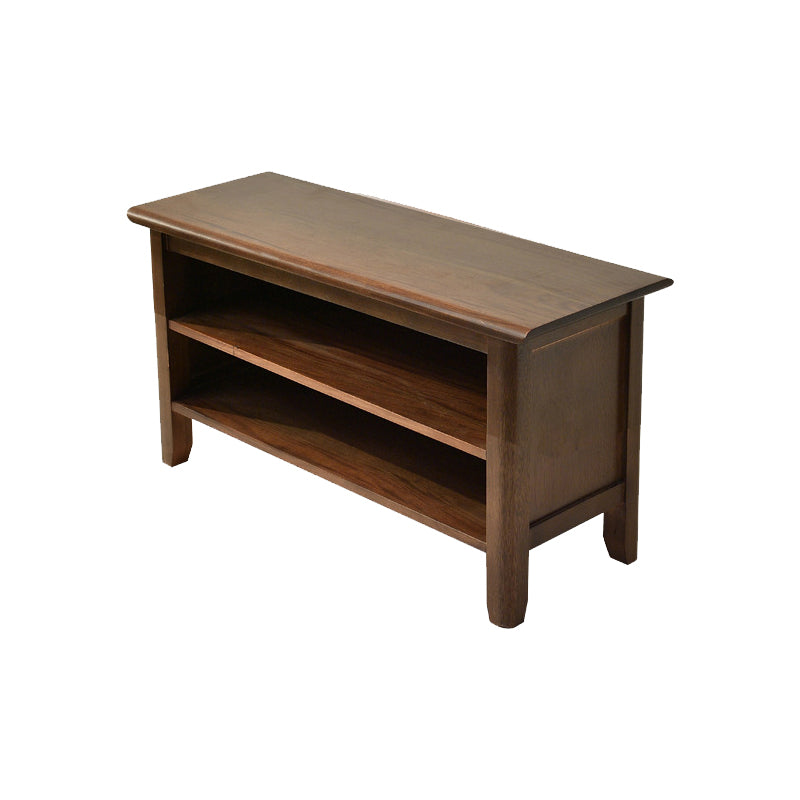 Contemporary Seating Bench Solid Wood Rectangle Bench with Storage