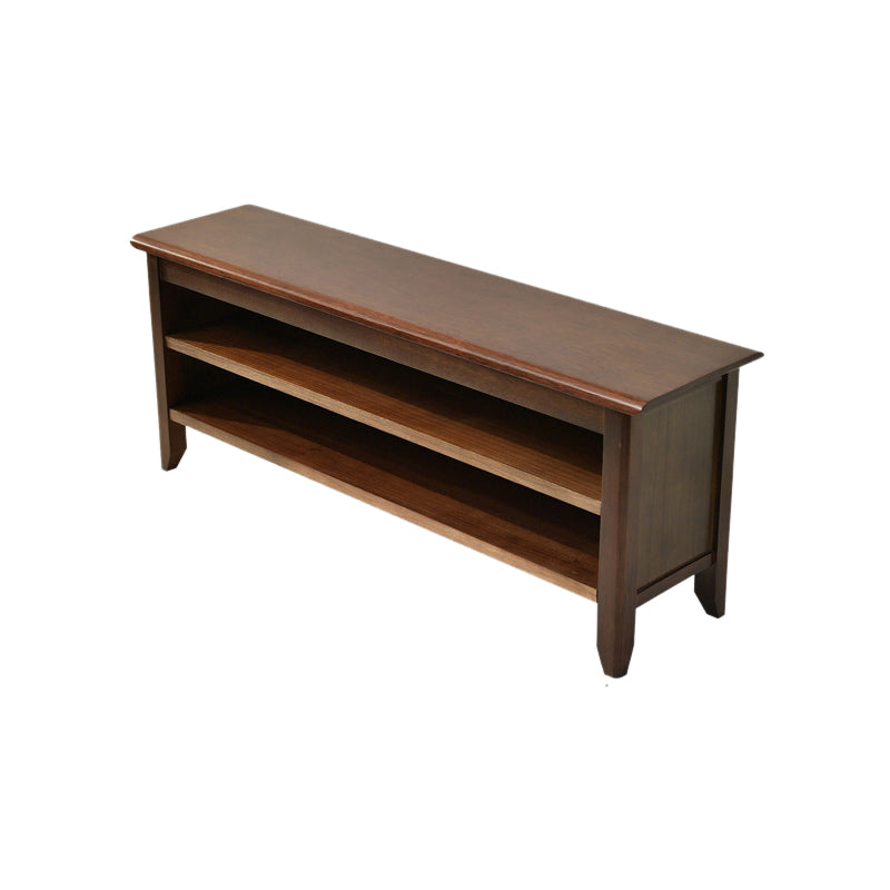 Contemporary Seating Bench Solid Wood Rectangle Bench with Storage