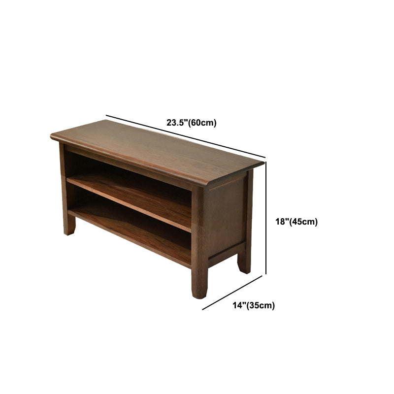 Contemporary Seating Bench Solid Wood Rectangle Bench with Storage