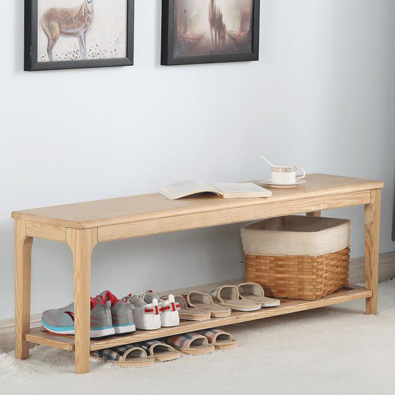 Rectangle 11.8" Wide Seating Bench Solid Wood Entryway Bench