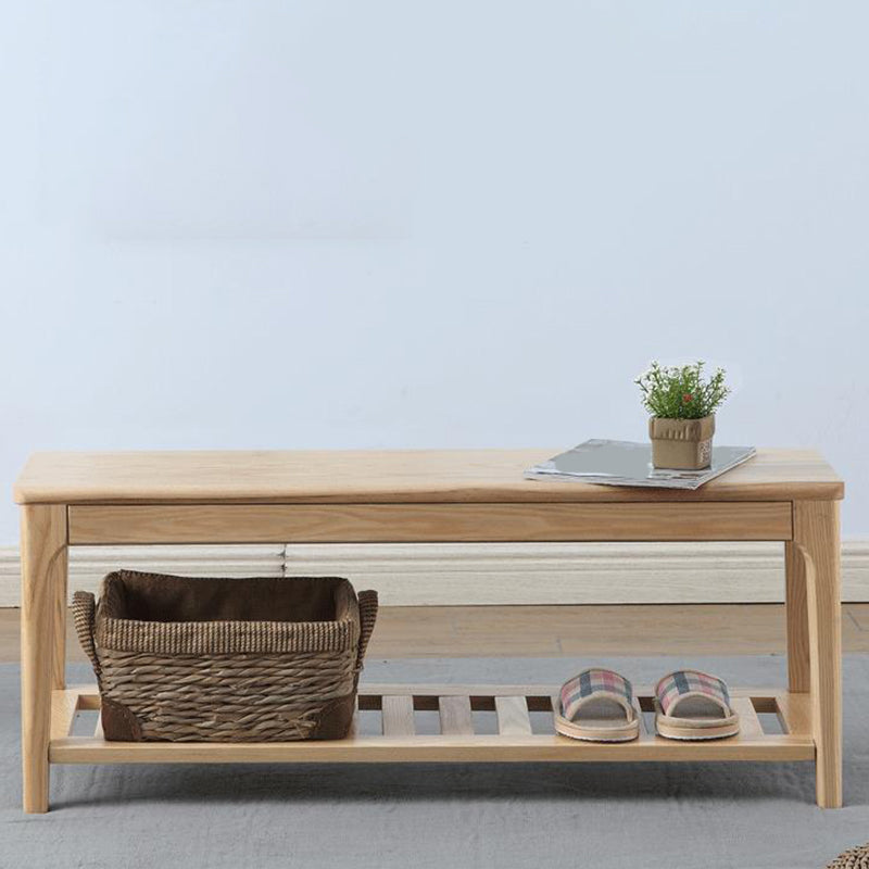 Rectangle 11.8" Wide Seating Bench Solid Wood Entryway Bench