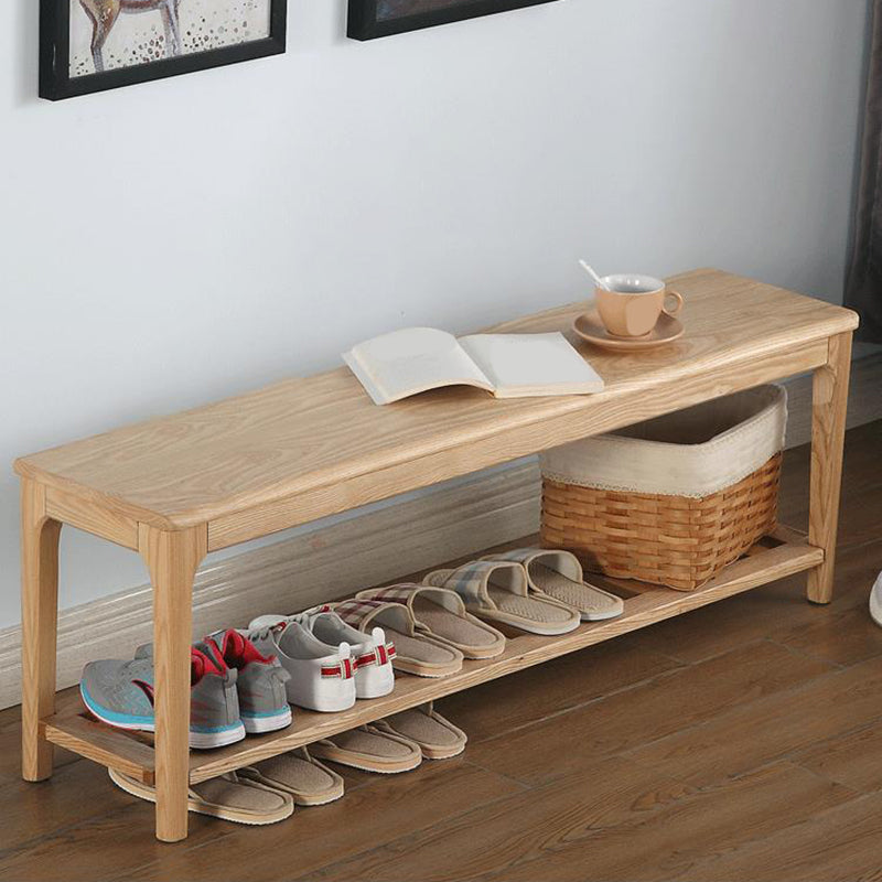 Rectangle 11.8" Wide Seating Bench Solid Wood Entryway Bench