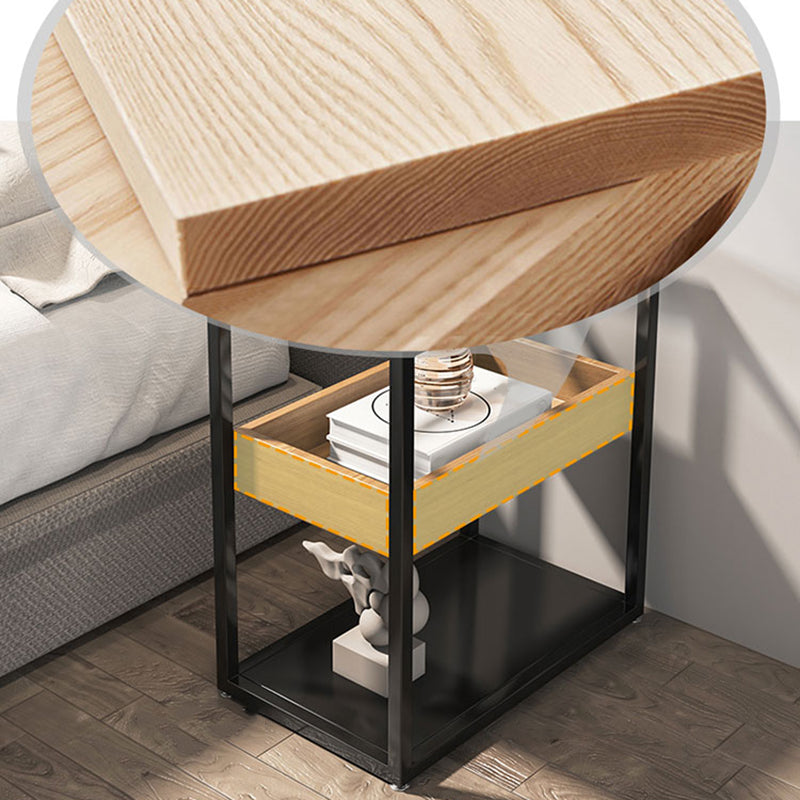 Open Storage Bedside Cabinet Modern Bed Nightstand for Bedroom