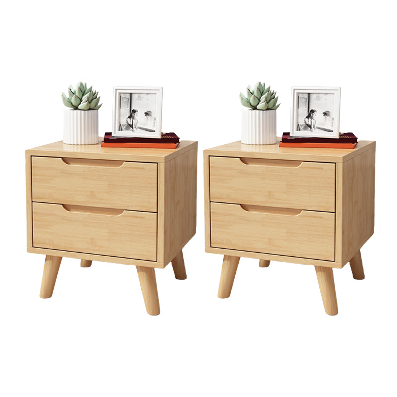 Contemporary Drawer Storage Accent Table Nightstand 19.68" Tall Bed Nightstand