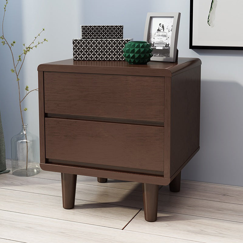 Contemporary Drawer Storage Accent Table Nightstand 19.68" Tall Bed Nightstand