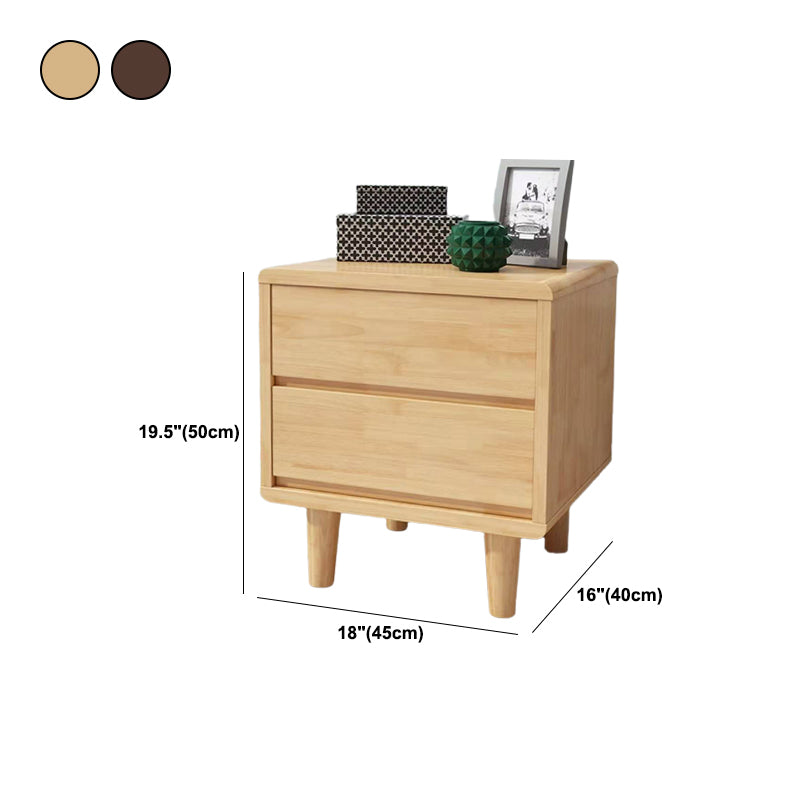 Contemporary Drawer Storage Accent Table Nightstand 19.68" Tall Bed Nightstand