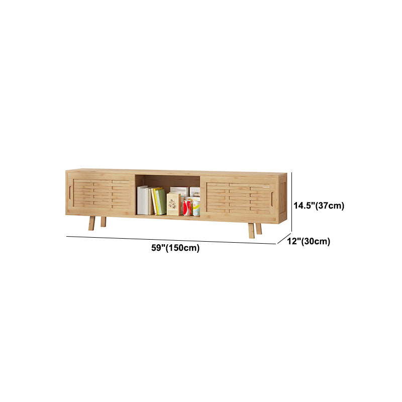 Modern TV Media Stand Enclosed Storage 12" W TV Stand Console with Cabinets