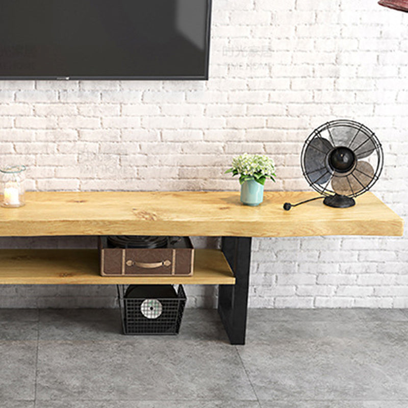 Modern TV Media Stand Engineered Wood Natural TV Stand Console