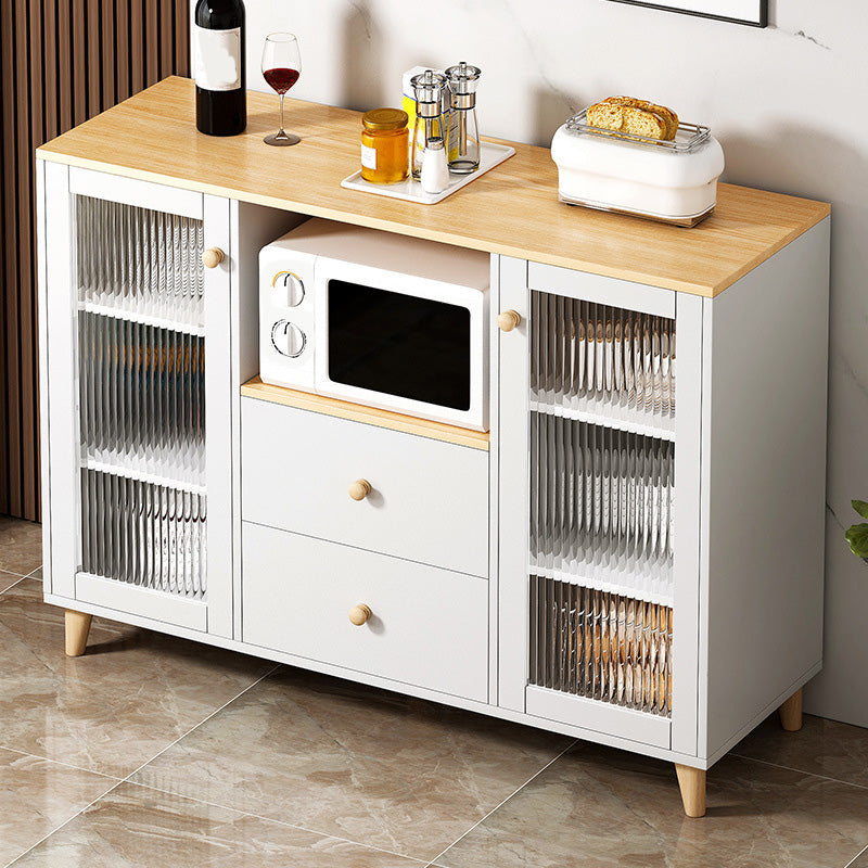 Modern Style Dining Server 2-drawer Sideboard Table with Open Storage