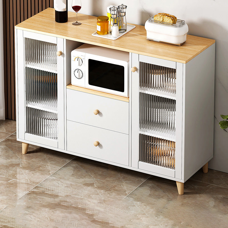 Modern Style Dining Server 2-drawer Sideboard Table with Open Storage