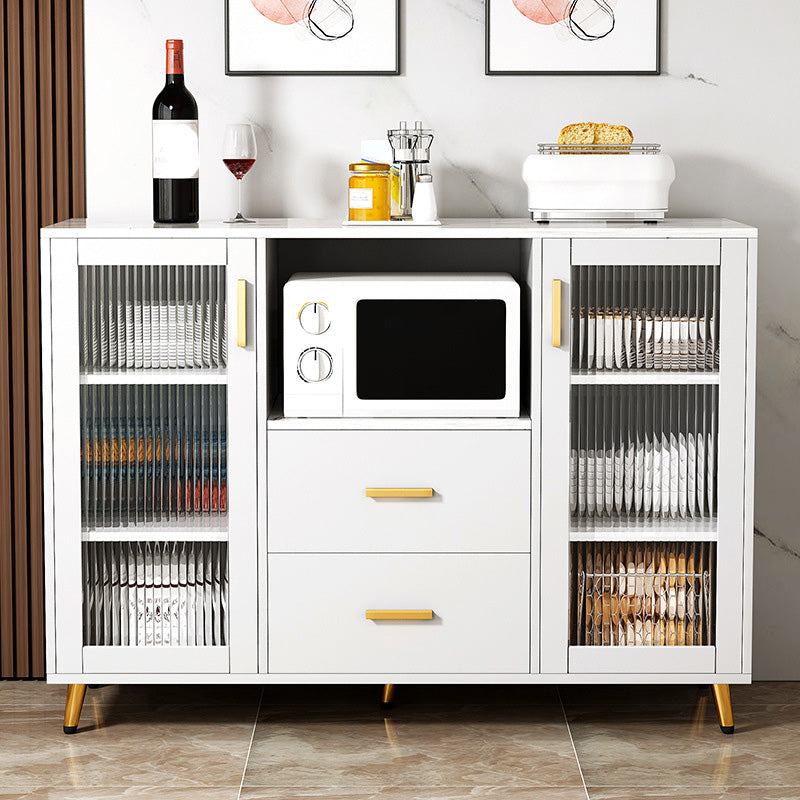 Modern Style Dining Server 2-drawer Sideboard Table with Open Storage