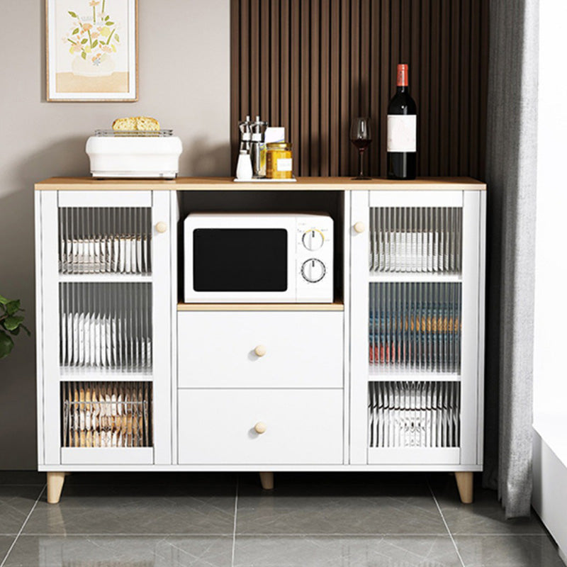 Modern Style Dining Server 2-drawer Sideboard Table with Open Storage