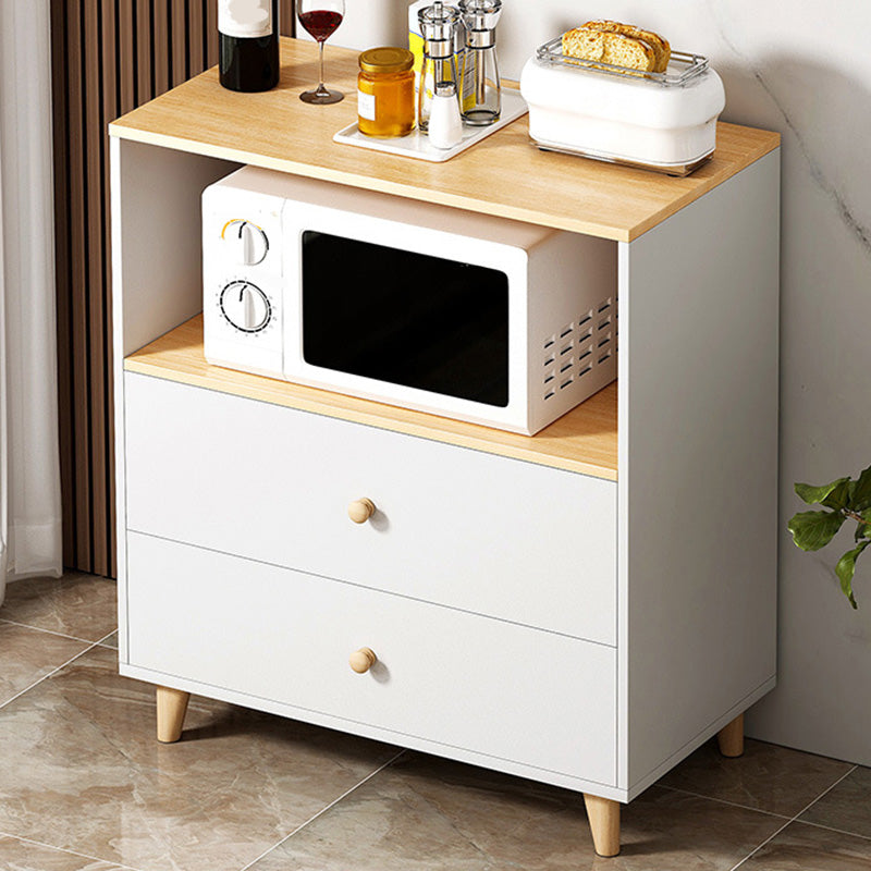 Modern Style Dining Server 2-drawer Sideboard Table with Open Storage