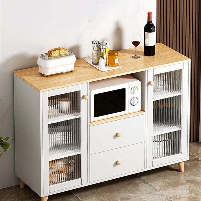 Modern Style Dining Server 2-drawer Sideboard Table with Open Storage