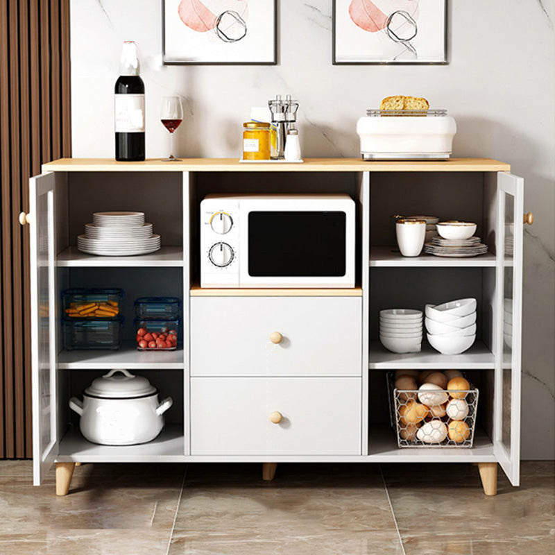 Modern Style Dining Server 2-drawer Sideboard Table with Open Storage