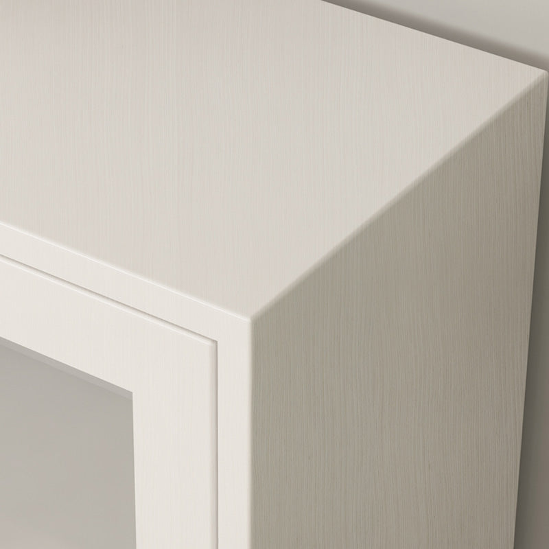 White Engineered Wood Sideboard Drawer Dining Server with Metal Legs