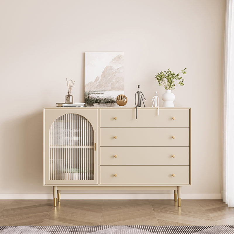 Glam Sideboard Table with Drawers Engineered Wood Buffet Table