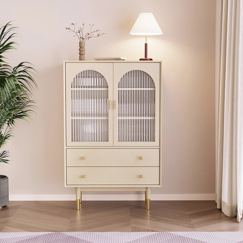 Glam Sideboard Table with Drawers Engineered Wood Buffet Table