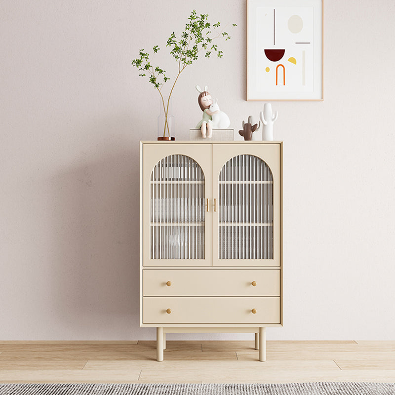 Glam Sideboard Table with Drawers Engineered Wood Buffet Table