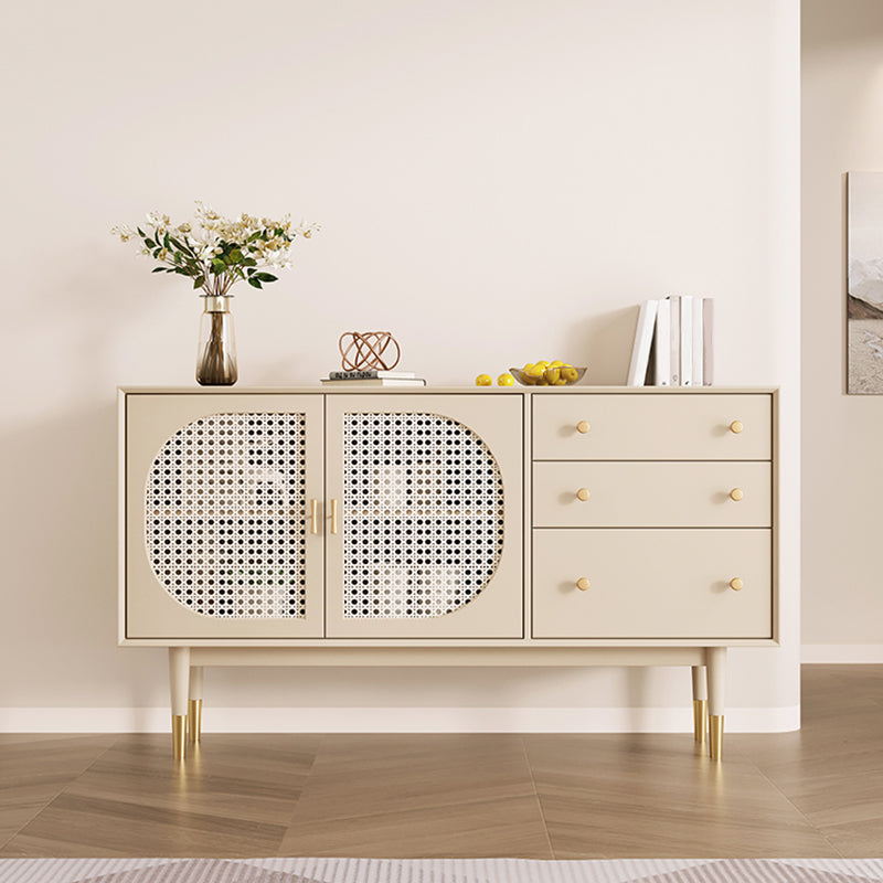 Glam Sideboard Table with Drawers Engineered Wood Buffet Table