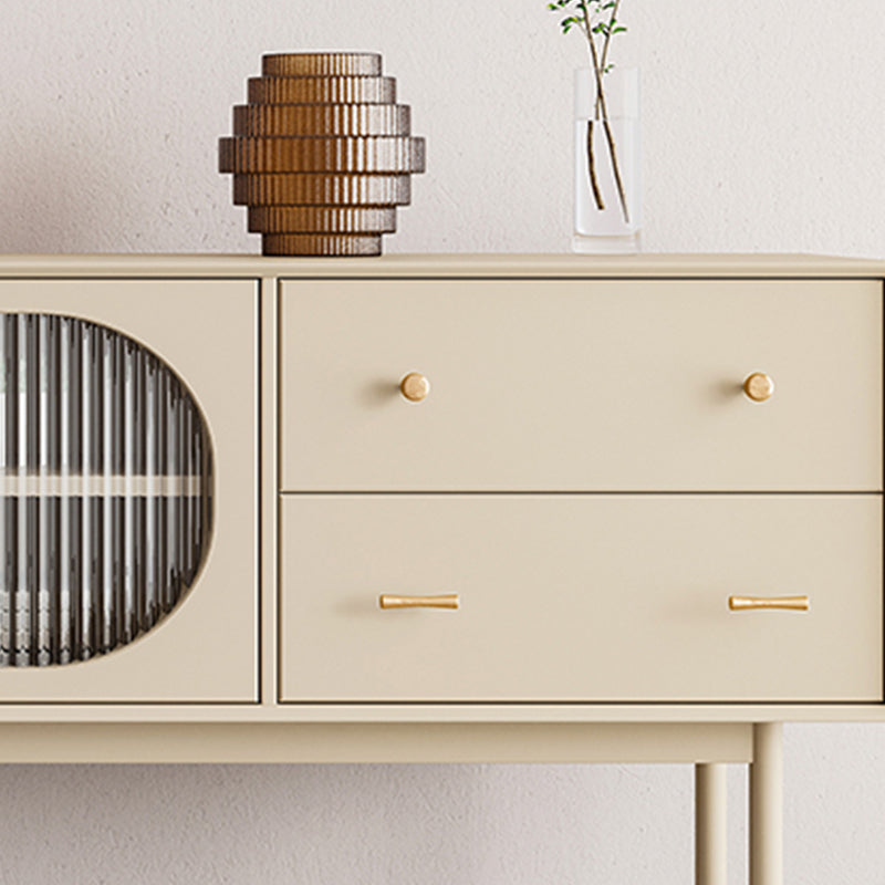 Glam Sideboard Table with Drawers Engineered Wood Buffet Table