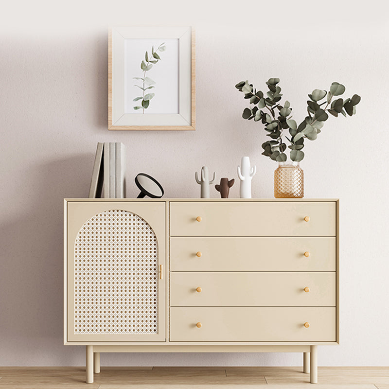 Glam Sideboard Table with Drawers Engineered Wood Buffet Table