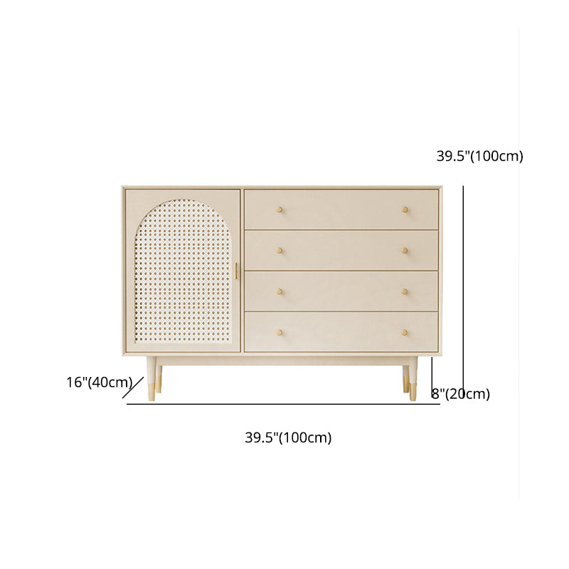 Glam Sideboard Table with Drawers Engineered Wood Buffet Table