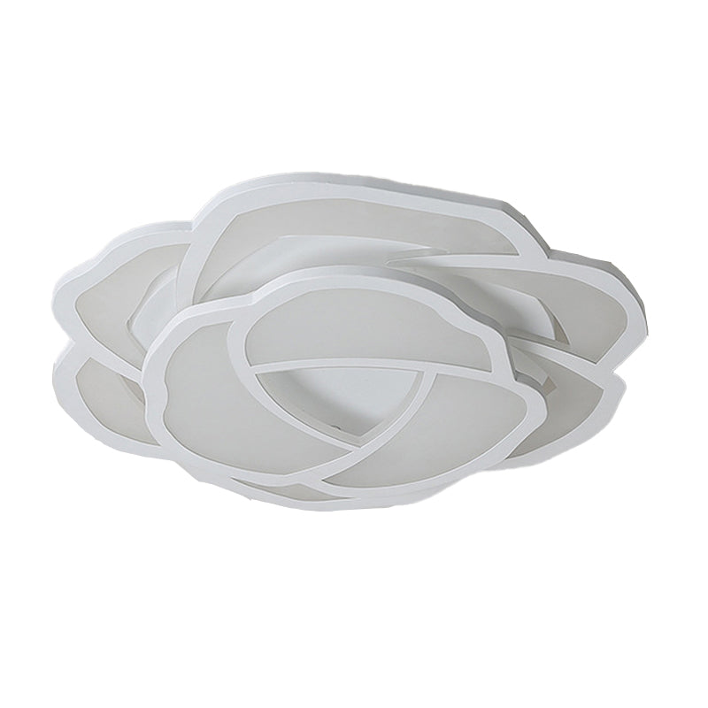 Contemporary LED Ceiling Light White Flush Mount Lighting for Bedroom Home