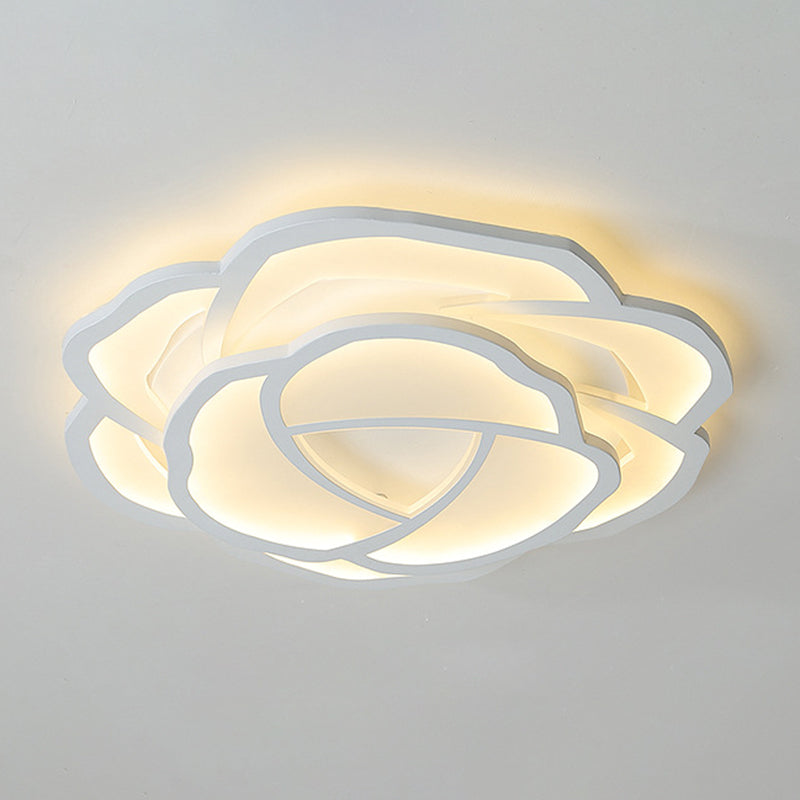 Contemporary LED Ceiling Light White Flush Mount Lighting for Bedroom Home