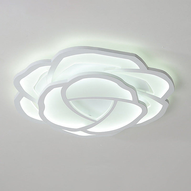 Contemporary LED Ceiling Light White Flush Mount Lighting for Bedroom Home