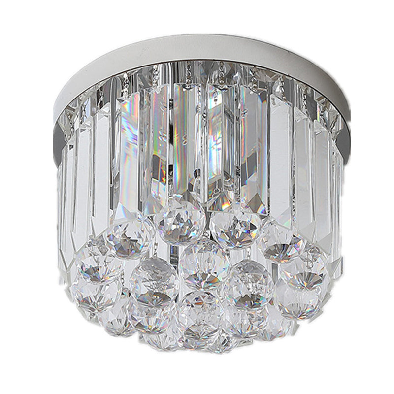 Crystal Geometric Flush Mount Lights Contemporary Style 2 Lights Flush Mount Fixture