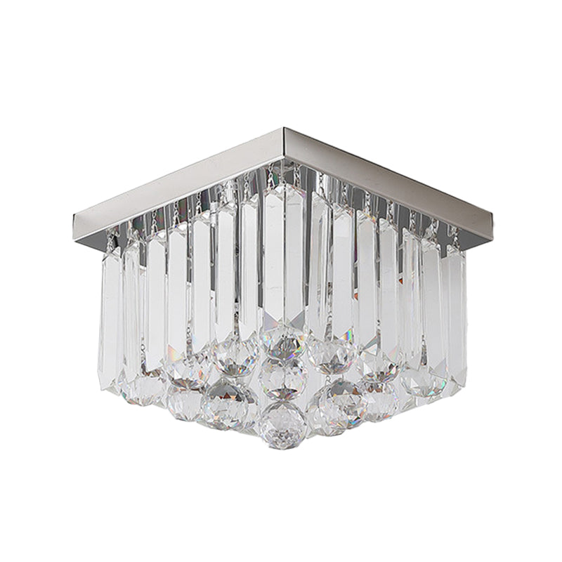 Crystal Geometric Flush Mount Lights Contemporary Style 2 Lights Flush Mount Fixture