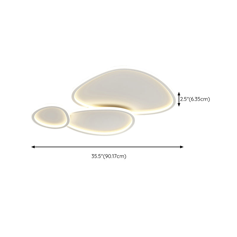 Modern Style Multi-Ring Shape Flush Mount Acrylic Ceiling Light for Living Room