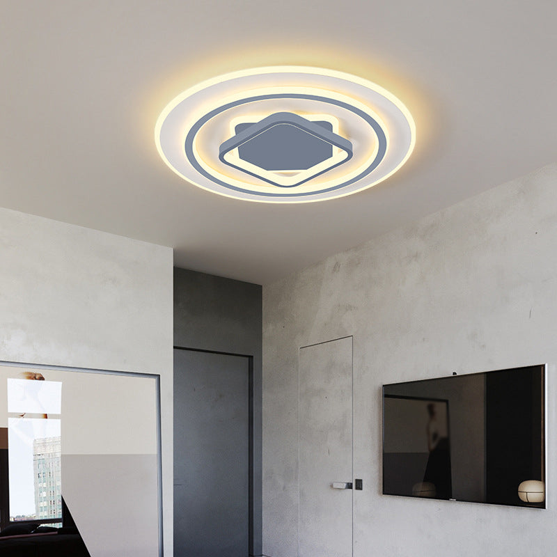 Modern Style Flush Mount 4-Lights Acrylic Ceiling Light for Living Room