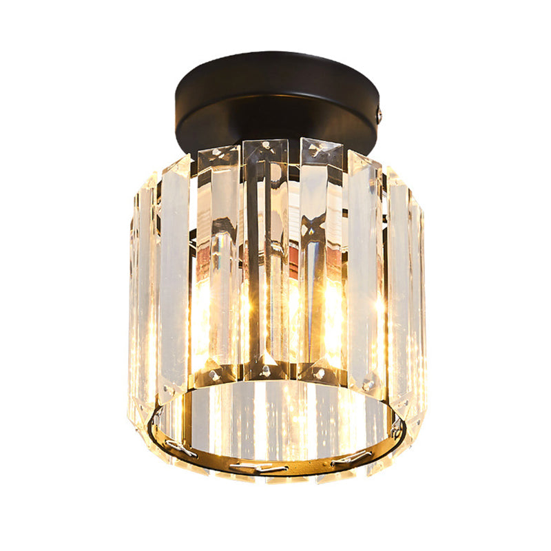 1-Light Modern Style Flush Mount Glass Ceiling Light for Aisle