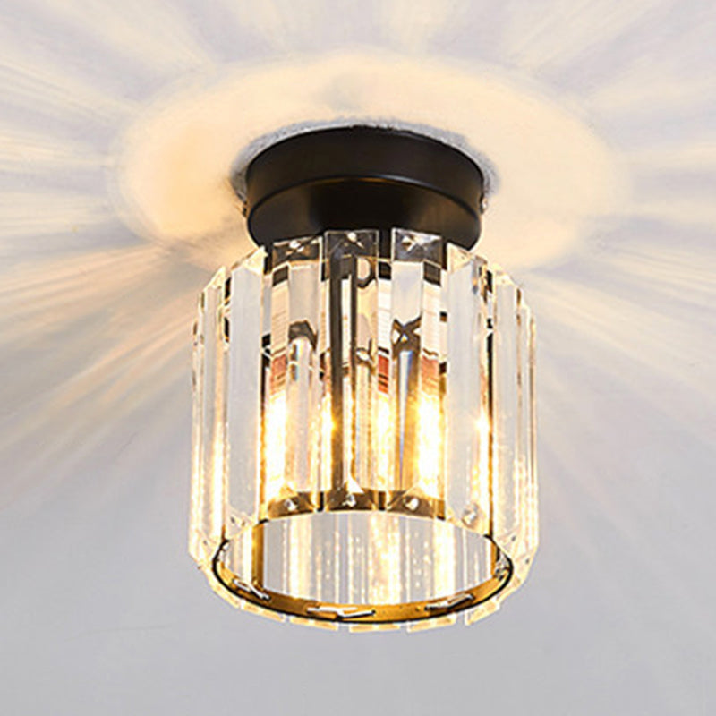 1-Light Modern Style Flush Mount Glass Ceiling Light for Aisle