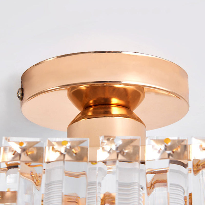 1-Light Modern Style Flush Mount Glass Ceiling Light for Aisle