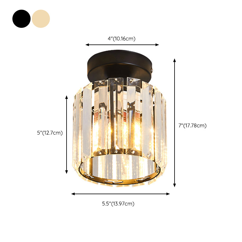 1-Light Modern Style Flush Mount Glass Ceiling Light for Aisle