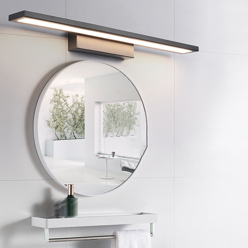 LED Mirror Front Light Modern Black Vanity Light with Acrylic Shade for Bathroom