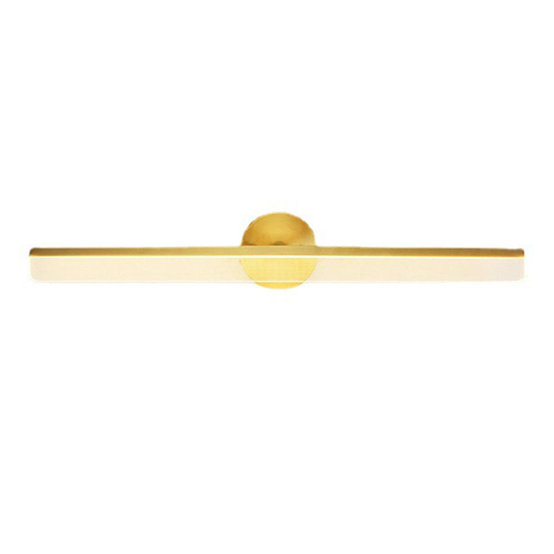 1 Light Linear Shape Wall Mount Light Fixture Modern Wall Mounted Lighting in Gold Fixture