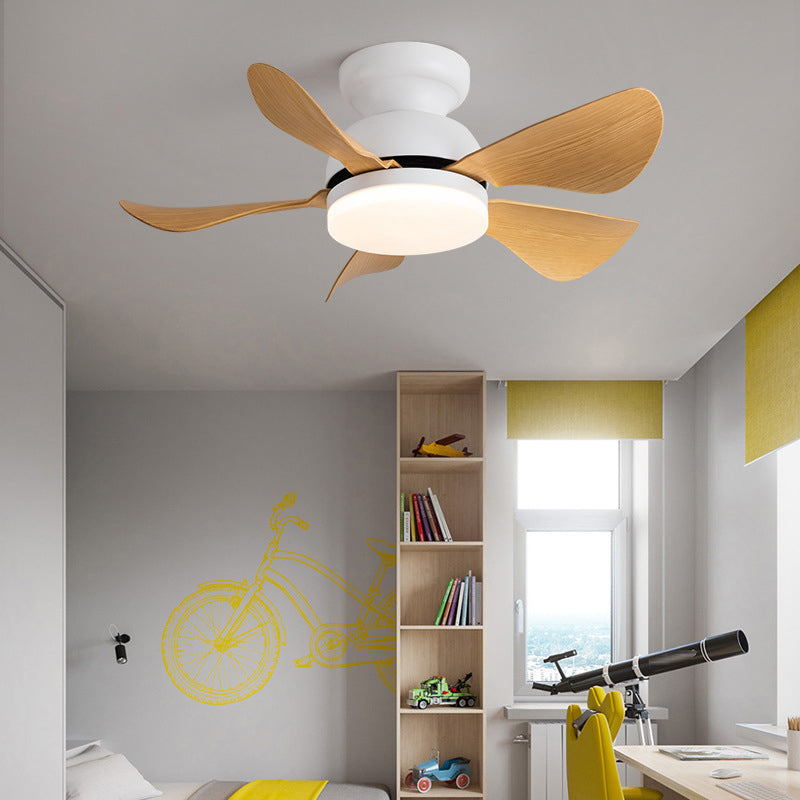 Nordic Style Ceiling Fan Lamp Circle Shape Ceiling Fan Light for Living Room