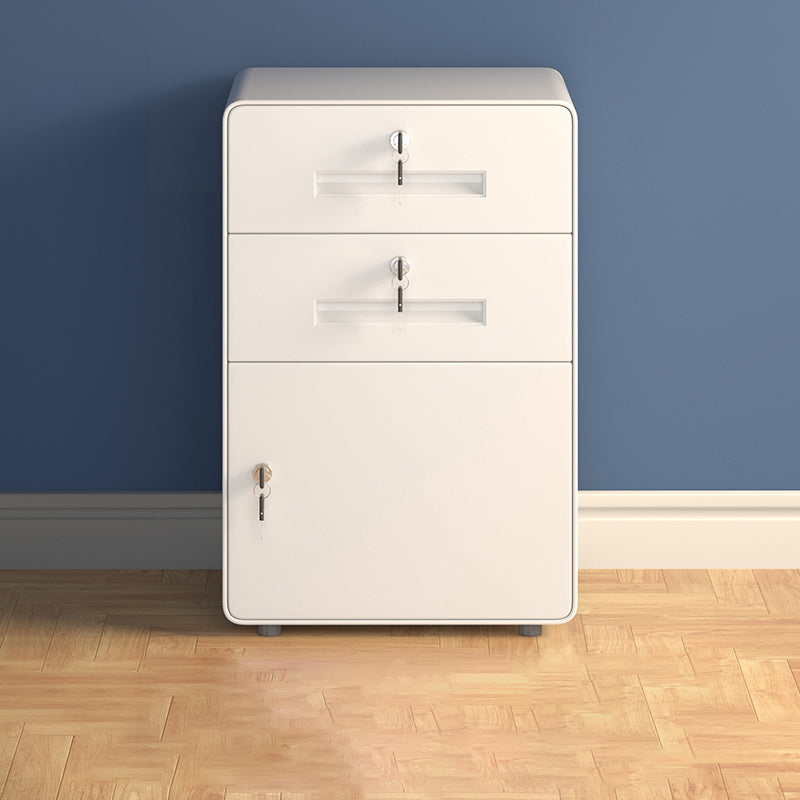 Vertical Filing Cabinet Contemporary Metal Fire-Resistant File Cabinet with Drawers