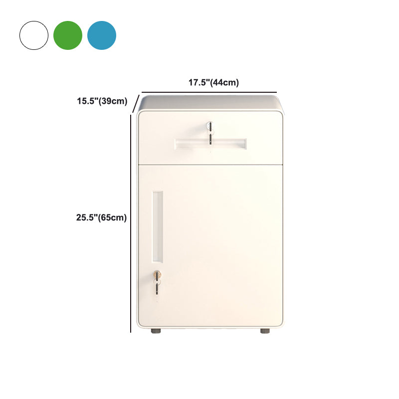 Vertical Filing Cabinet Contemporary Metal Fire-Resistant File Cabinet with Drawers